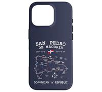 San Pedro de Macoris República Dominicana Bandera Mapa Coordenadas Carcasa para iPhone 16 Pro
