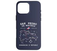 San Pedro de Macoris República Dominicana Bandera Mapa Coordenadas Carcasa para iPhone 16 Pro MAX