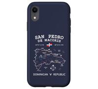 San Pedro de Macoris República Dominicana Bandera Mapa Coordenadas Carcasa para iPhone XR