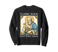 San Pedro Rock Clásico Vibra Católica Petros sobre Esta Roca Sudadera