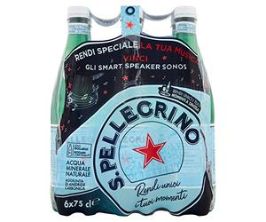 San Pellegrino Acqua Minerale Naturale Frizzante - 6 Bottiglie da 750 ml