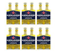 San Pellegrino Limonada 20 cl x 24 | Limonada espumosa de cristal | Paquete de 24 botellas de cristal de 200 ml