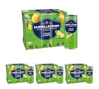 San Pellegrino Refresco Naturali Limón y Menta, Pack 6 Latas de 33cl (Paquete de 4)