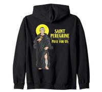 San Peregrino Patrono de Pacientes Cáncer Santo Católico Sudadera con Capucha