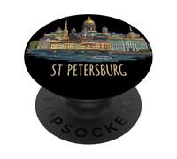 San Petersburgo Rusia Viaje Souvenir City Monumento Regalo PopSockets PopGrip Adhesivo