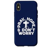 San Pío Pray Hope and Don't Worry Cita Católica Santo Carcasa para iPhone X/XS