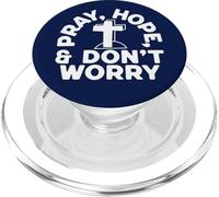 San Pío Pray Hope and Don't Worry Cita Católica Santo PopSockets PopGrip para MagSafe
