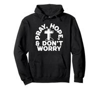San Pío Pray Hope and Don't Worry Cita Católica Santo Sudadera con Capucha