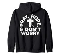 San Pío Pray Hope and Don't Worry Cita Católica Santo Sudadera con Capucha