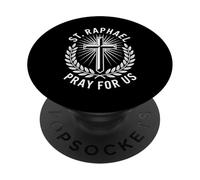 San Rafael Orar por Nosotros Devocional de Oración Cristiana Católica PopSockets PopGrip Adhesivo