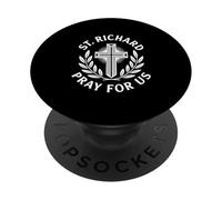 San Ricardo ruega por nosotros Devoción de fe católica PopSockets PopGrip Adhesivo