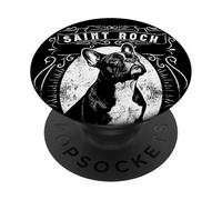 San Roch Patrón de los Perros Bulldog Francés Oración Católica PopSockets PopGrip Adhesivo