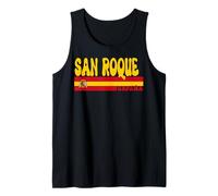 San Roque Ciudad España Vintage Estética Vacaciones de Verano Camiseta sin Mangas