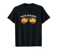 San Roque Spain Vintage Flag Sunglasses Design Camiseta