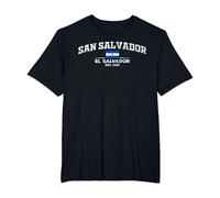 San Salvador El Salvador Camiseta, Hombre Tallas Grandes, Negro, 4X Alto