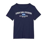 San Salvador El Salvador Camiseta, Mujer Tallas Grandes, Azul Marino, 6XL Grande
