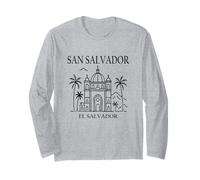 San Salvador El Salvador City Skyline Travel Souvenir Manga Larga