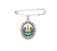 San Salvador El Salvador Nacional Emblema Broche Pin Vestido Camisa Bufanda Clips M Metal