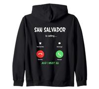 San Salvador está Llamando y Debo IR a El Salvador de Viaje Sudadera con Capucha