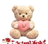 San, San | Lindo San Día de peluche oso abrazando el corazón | 9.84 pulgadas decoraciones para decoraciones cojín para el día de la madre, una boda, un cumpleaños, mujeres, una niña