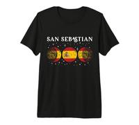 San Sebastián Bandera Española Vacaciones España Souvenir Camiseta Premium