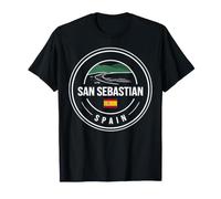 San Sebastián España Círculo Emblema Viaje Souvenir Camiseta