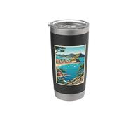 San Sebastián España Costera Vintage Viajes Obra Vaso térmico de acero inoxidable de doble pared