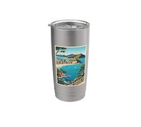 San Sebastián España Costera Vintage Viajes Obra Vaso térmico de acero inoxidable de doble pared