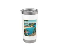San Sebastián España Costera Vintage Viajes Obra Vaso térmico de acero inoxidable de doble pared
