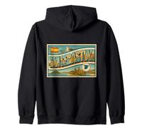 San Sebastián España Vintage Travel Souvenir Post Art Graphic Sudadera con Capucha