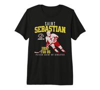 San Sebastián Patrón del Hockey Deportes de Hielo Atletas Camiseta Premium