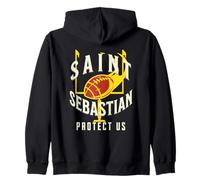 San Sebastián Patrono del Fútbol Jugadores Deportes Atleta Sudadera con Capucha