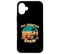 San Sebastian Spain Ciudad Apasionada por Surfear Olas Carcasa para iPhone 16 Plus