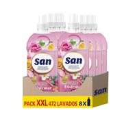 SAN | Suavizante Ropa Lavadora Líquido Concentrado | Fragancia Duradera Esencia para Disfrutar | Pack de 8 x 59 Lavados = 472 Dosis
