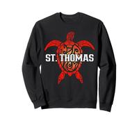San Tomás USVI Tribal Tortuga Marina Surfer Buceo Souvenir Sudadera
