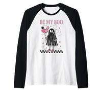 San Valentín Be My Boo Ghost Camiseta Manga Raglan