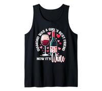 San Valentín Diamond Was A Girls Best Friend Camiseta sin Mangas
