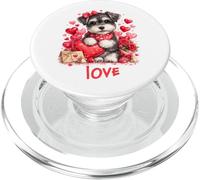 San Valentina Schnauzer Amor PopSockets PopGrip para MagSafe