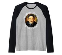 San Vicente de Paúl Famoso Popular Santo Católico Ore por Nosotros Camiseta Manga Raglan