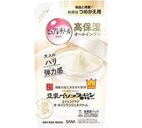 Sana Nameraka Honpo Soy Milk Isoflavone Wrinkle Gel Cream - 80g - Refill (Green Tea Set)