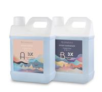 SANAAA Resina epoxi de alto brillo 3X resistente a la decoloración 4000g, resina y endurecedor autonivelantes, claro y sin burbujas, adecuado para joyería, recubrimientos de madera y resinas de