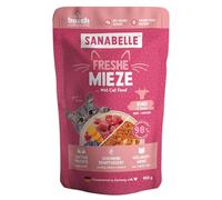 Sanabelle Freshe Mieze - Carne y Pollo | Bolsa de 100 g Totalmente reciclable | Comida húmeda al Vapor para Gatos | Comida para Gatos como recién cocinada | Una Marca de Alimentos para Mascotas Bosch