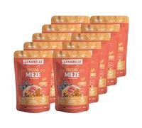 Sanabelle Freshe Mieze - Pavo y Pollo, 10 Bolsas de 100 g Totalmente reciclables, Comida húmeda al Vapor para Gatos, Comida para Gatos como recién cocida, una Marca de Alimentos para Mascotas Bosch