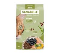Sanabelle Life No Grain - Comida seca para gatos de pollo y arándanos, 8 kg | Croquetas crujientes sin cereales con carne magra fresca, sin azúcar añadido, fabricado en Alemania