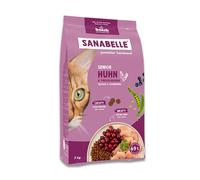Sanabelle Life Senior Pollo & Arándanos 2 kg | Alimento especial para gatos a partir de 8 años, con aves frescas, sin azúcar añadido