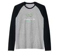 Sanación en la quietud Meditación Espiritual Cristiana Camiseta Manga Raglan