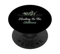 Sanación en la quietud Meditación Espiritual Cristiana PopSockets PopGrip Adhesivo