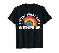 Sanación Humana Diaria con Pride Doctor Rainbow Medical Camiseta