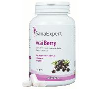 SanaExpert Acai Berry - Suplemento Alimenticio Natural con Extracto Puro de Açaí - Rico en Antioxidantes - Apto para Veganos, Sin Gluten, Sin Lactosa - 120 Cápsulas - Fabricado en Alemania