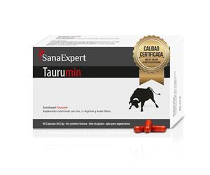SanaExpert Taurumin - Suplemento con L-Arginina para Circulación Sanguínea y Bienestar Masculino - Zinc y Vitamina C - Fertilidad para Hombres - 60 Cápsulas - Fabricado en Alemania